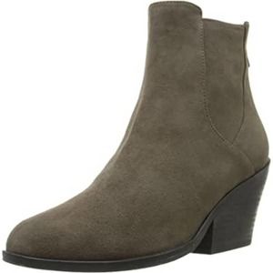 Eileen Fisher Peer-Su Olive Green Suede Ankle Bootie Women's 8.5